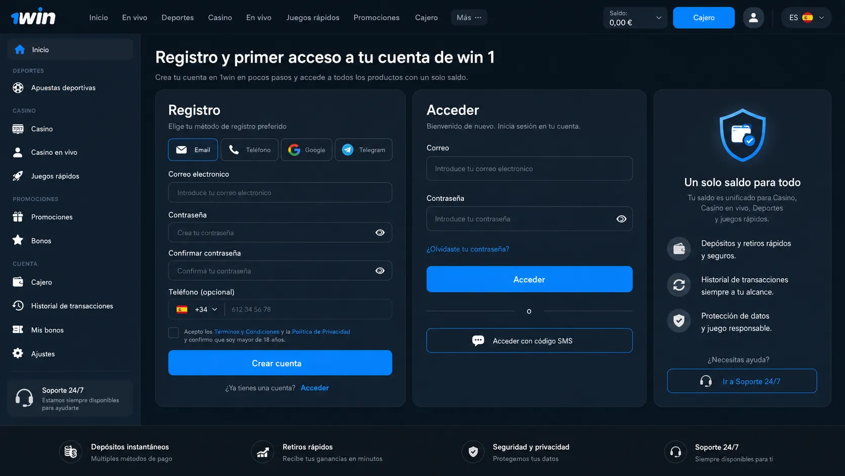Registro en win 1 paso a paso
