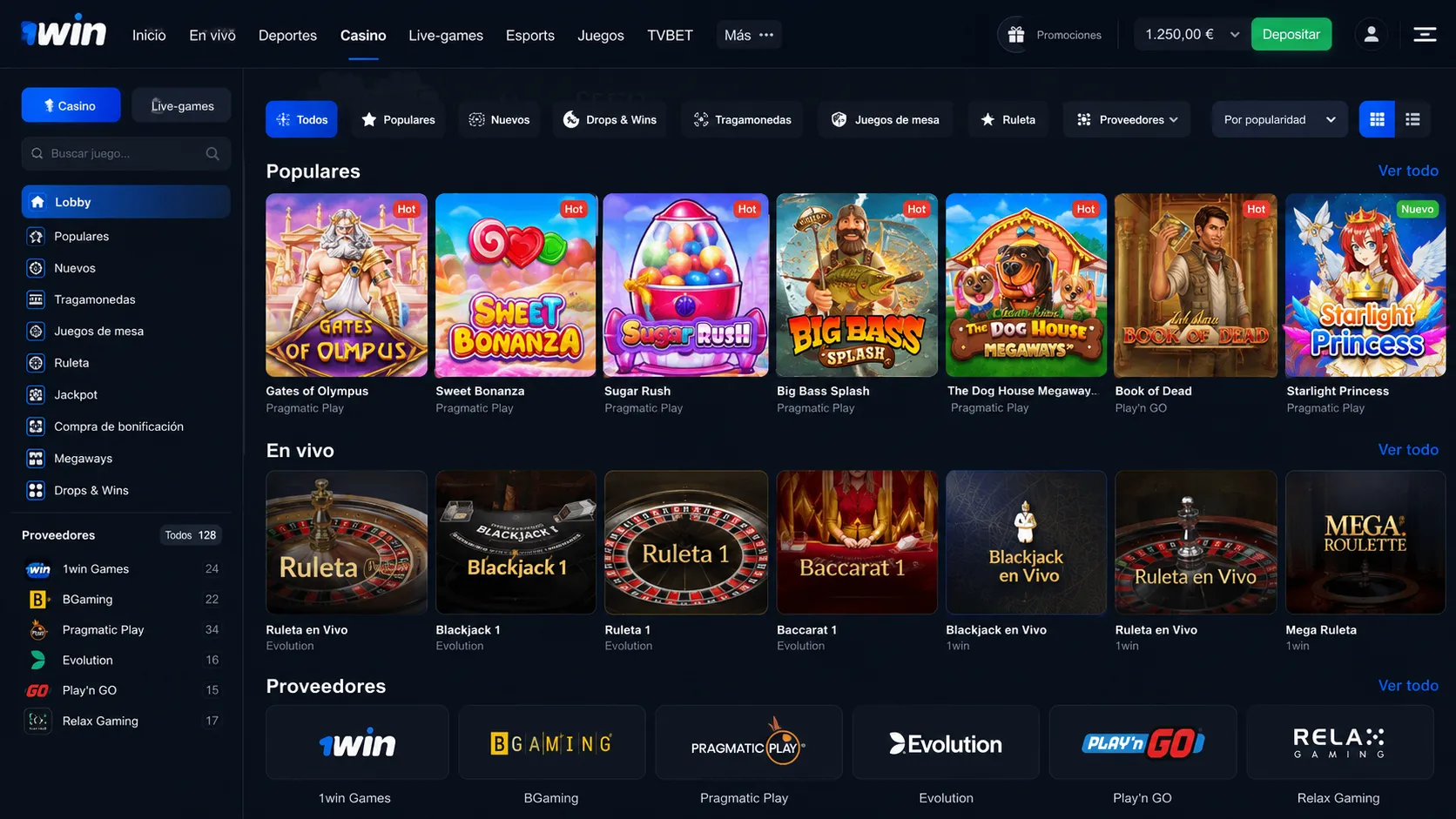 1win casino online y apuestas deportivas